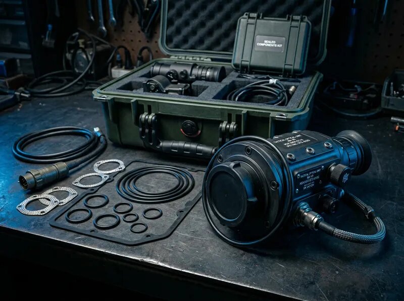 Ruggedized sealed optical equipment and protective cases