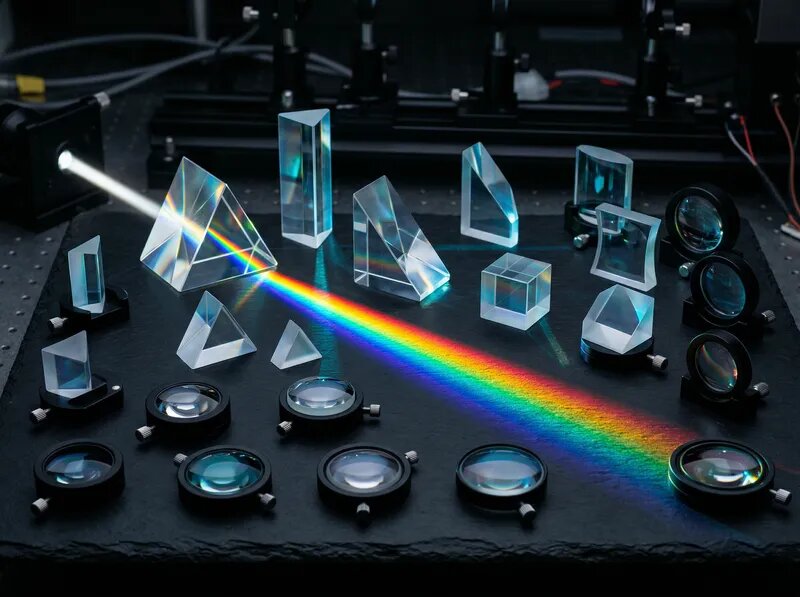 Precision optical prisms and lenses
